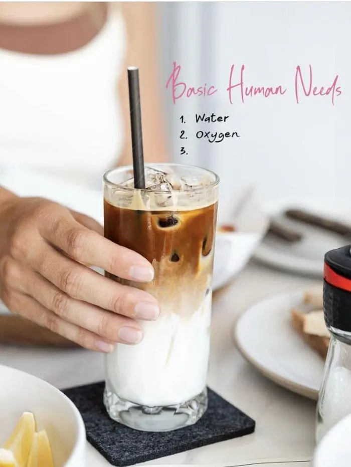 Iced coffee on the table at Melbourne café Phuket